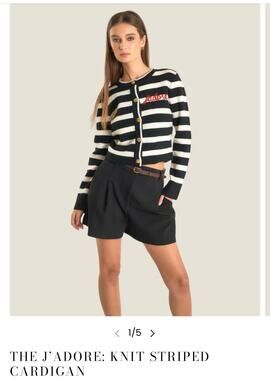 NWT THE J’ADORE: KNIT STRIPED CARDIGAN by Endless Rose